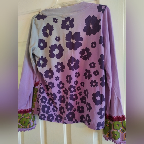 PECK & PECK V NECK BLOUSE MADE WITH PIMA COTTON - Picture 2 of 2